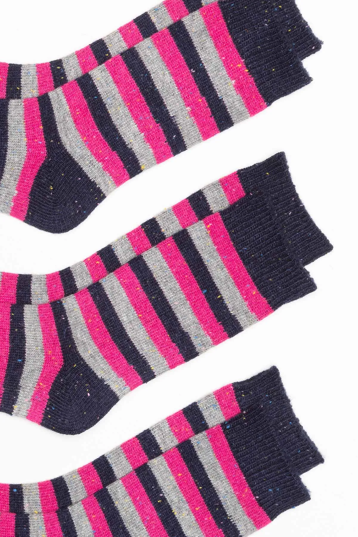 Ladies Striped Boot Socks (3 Pack)