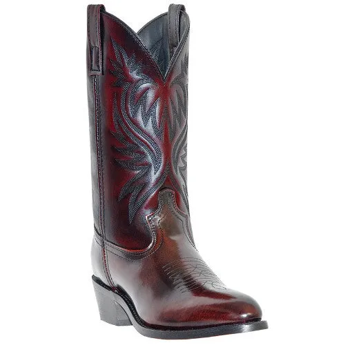 Laredo Men's 12"  (4216) Black Cherry Western Style Traditional Cowboy Boots