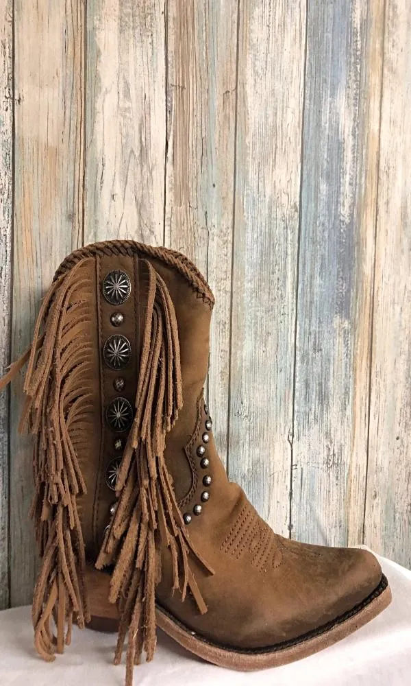 Liberty Black Susannah Short Fringe Boot~ Res Vega Faggio - 9.5 ONLY