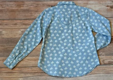 Markie Patterned Denim Shirt by Tasha Polizzi