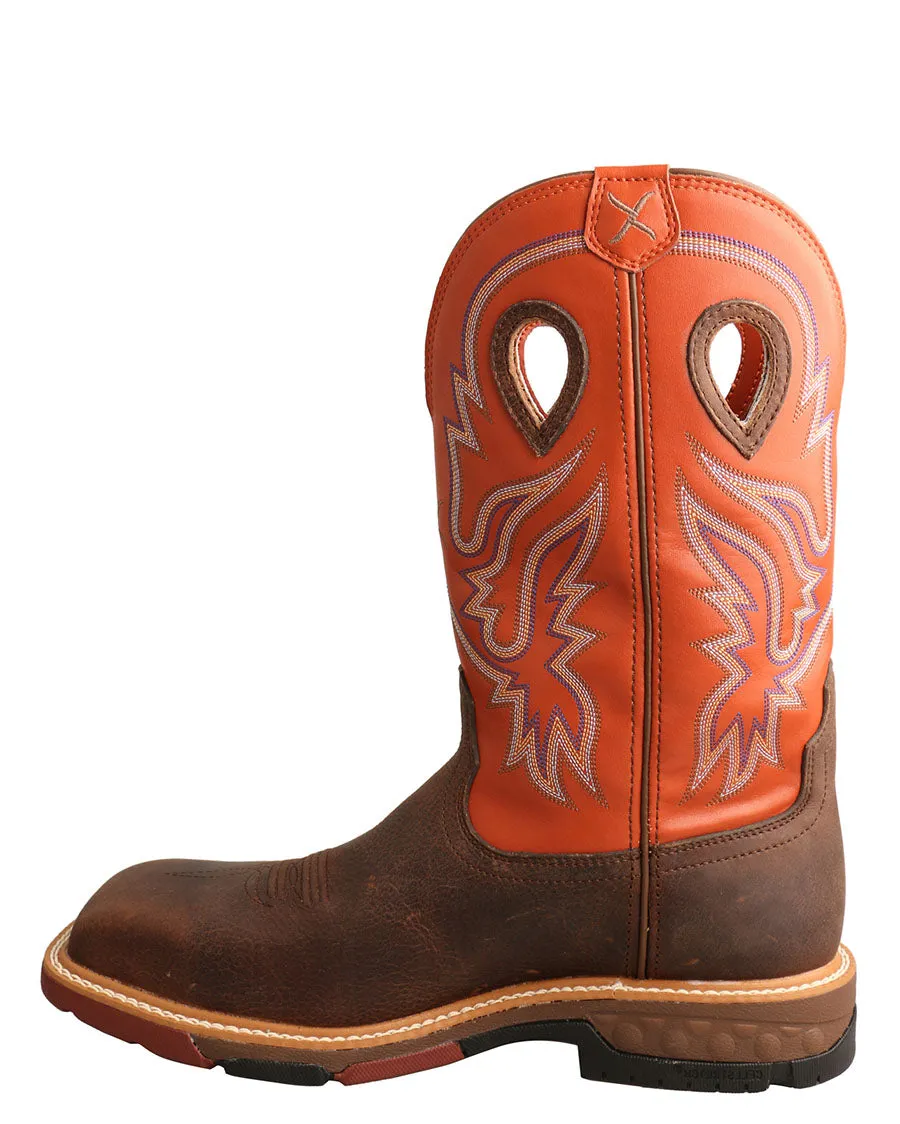 Men's 12" Nano Composite Safety Toe Western Work Boots