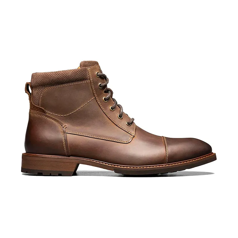 Men's Lodge Cap Toe Lace Up Boot Brown