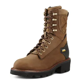 Powerline 8in Waterproof Work Boot Oily Distressed Brown