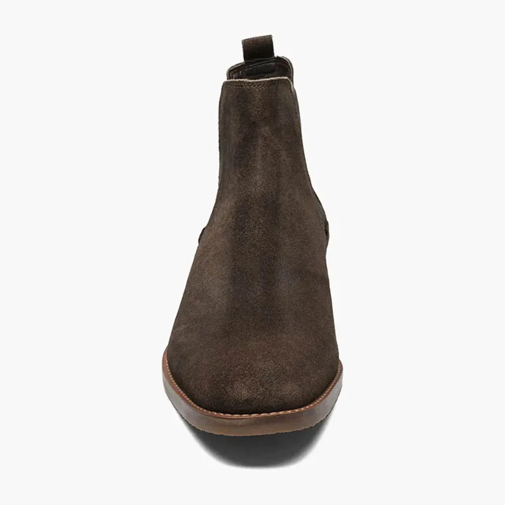 Stacy Adams GABRIEL Brown Suede Plain Toe Chelsea Boots