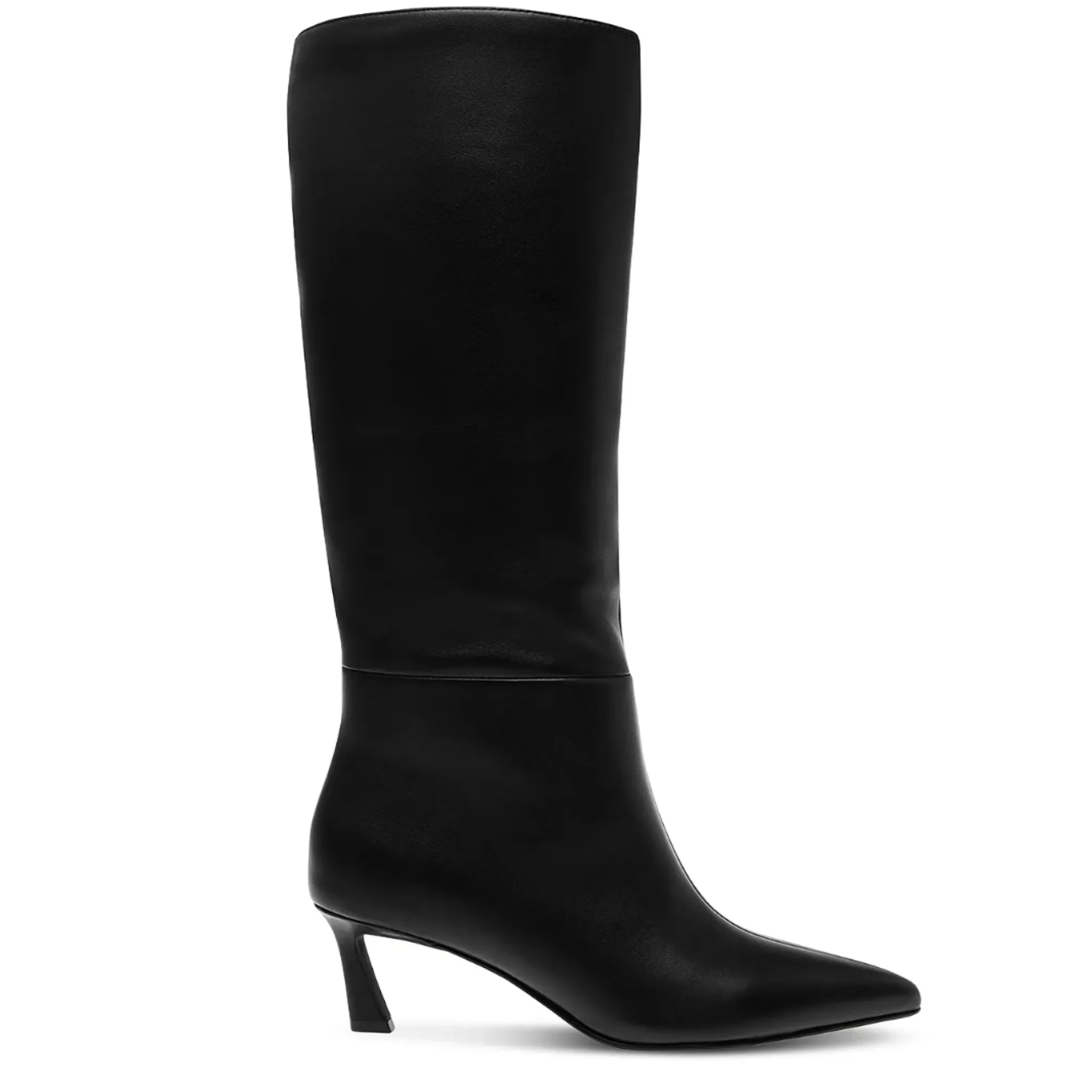 Steve Madden Lavan Pointed Toe Boots - Black Leather