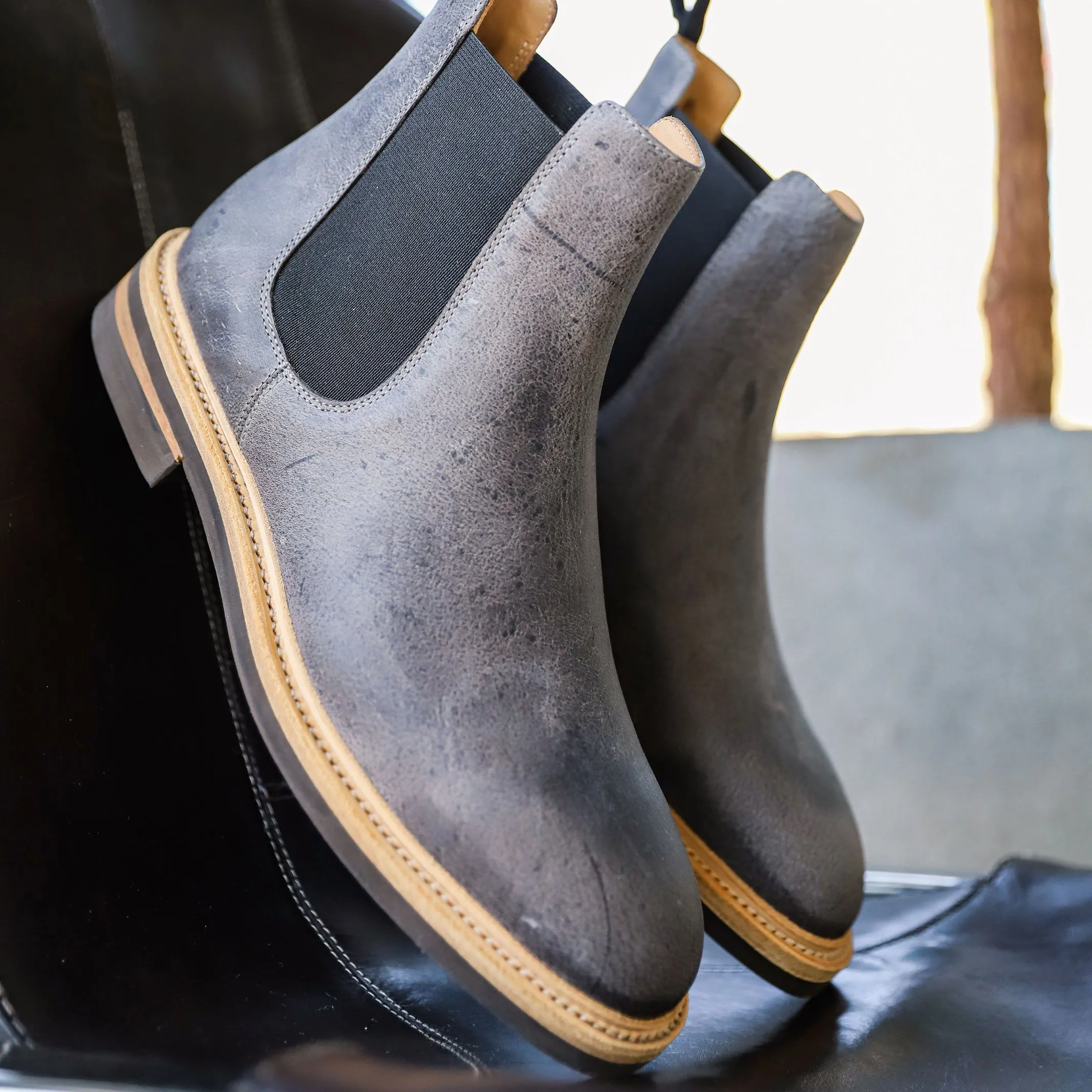 Tangier Gray Kingstowne Kudu Leather Boot