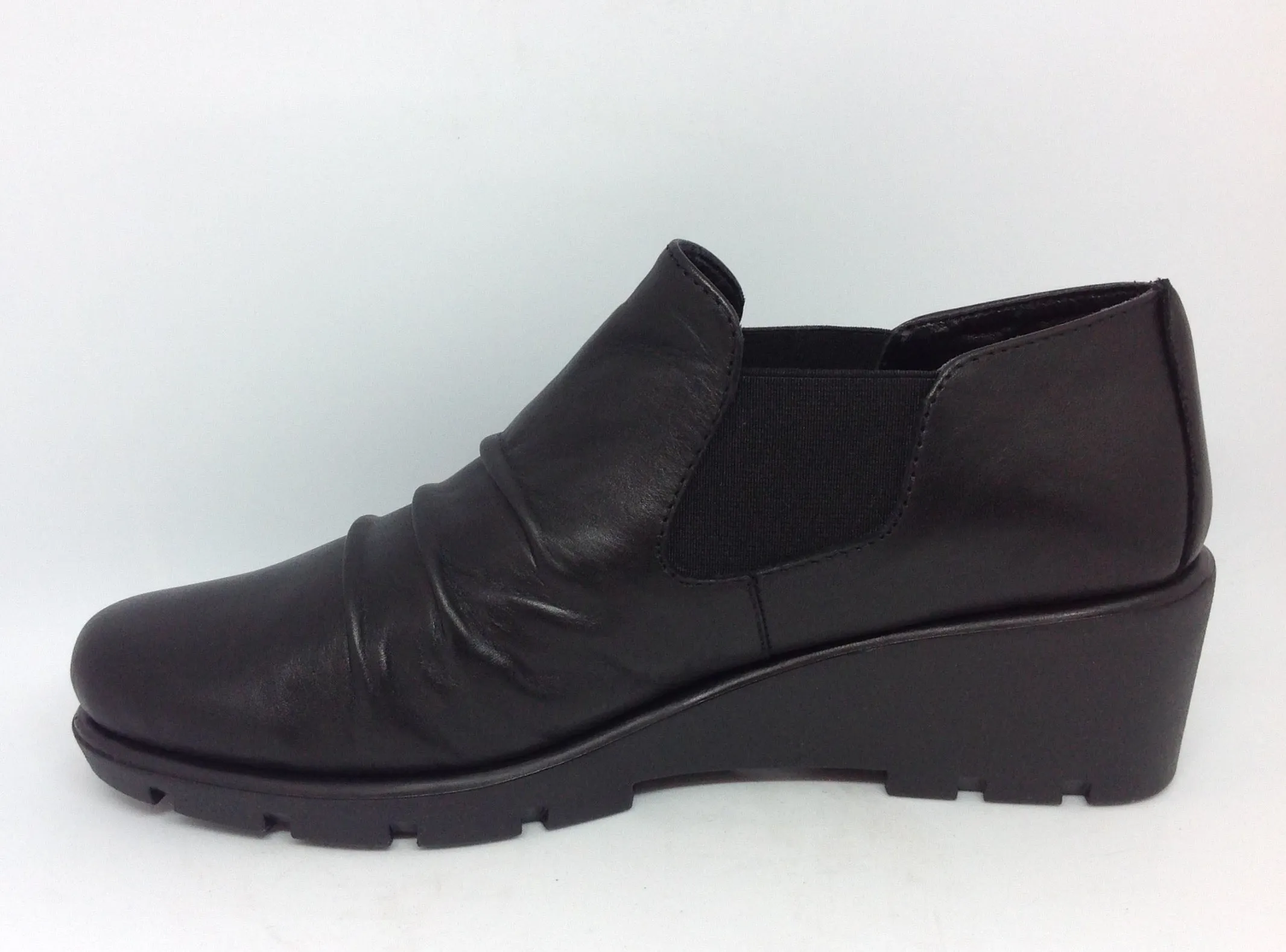 The Flexx Sluppiest ~ Black ~ Gunmetal ~ Leather Wedge