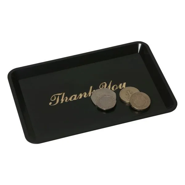 Tip Tray Thank You 4.1/2"X6.1/2" Black pack of 1