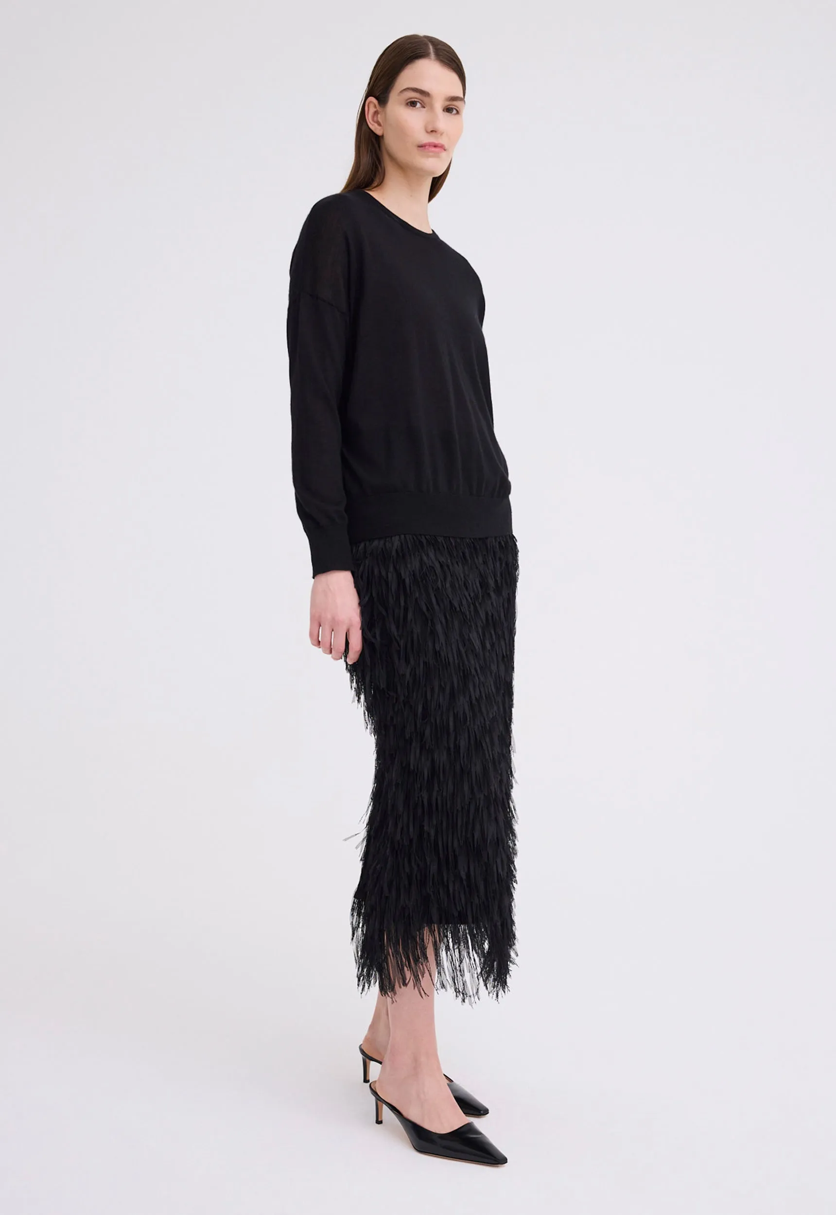 Tod Silk Cashmere Sweater - Black