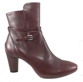 Women's ECCO Sculptured 75  •Merlot Leather• Ankle Boot